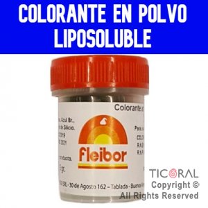 COLORANTE FLEIBOR POLVO LIPOSOLUBLE AZUL 5GR x 4